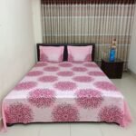 Luxury Twill Cotton Bedsheet – King Size – 3Pecs Set – Atasbaji Pink