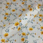 Luxury Twill Cotton Bedsheet – King Size – 3Pecs – Yellow Spalsh - Image 3