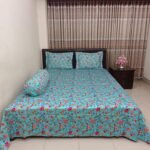 Luxury Twill Cotton Bedsheet – King Size – Pori Paste – 3Pecs