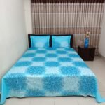 Luxury Twill Cotton Bedsheet – King Size – 3Pecs Set – Atashbaji Sky