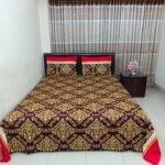 Luxury Twill Cotton Bedsheet – King Size – 3Pecs – Coffee Gold