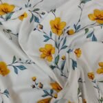 Luxury Twill Cotton Bedsheet – King Size – 3Pecs – Yellow Spalsh - Image 4