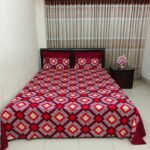 Luxury Twill Cotton Bedsheet – King Size – 3Pecs – Maroon Box
