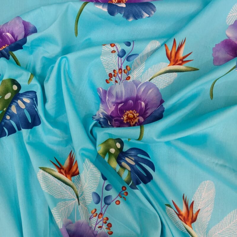 Luxury Twill Cotton Bedsheet – King Size – 3 Pecs Set – Sky Levender - Image 4