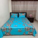 Luxury Twill Cotton Bedsheet – King Size – 3Pecs – Firoza Rose