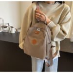 2025 New Hot Women's Backpacks Designer High Quality Soft Nylon Simple Fashion Bag(Grey) - Image 3