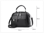 High end ladies' handbag multi-layer large capacity commuting bag(Black) - Image 5