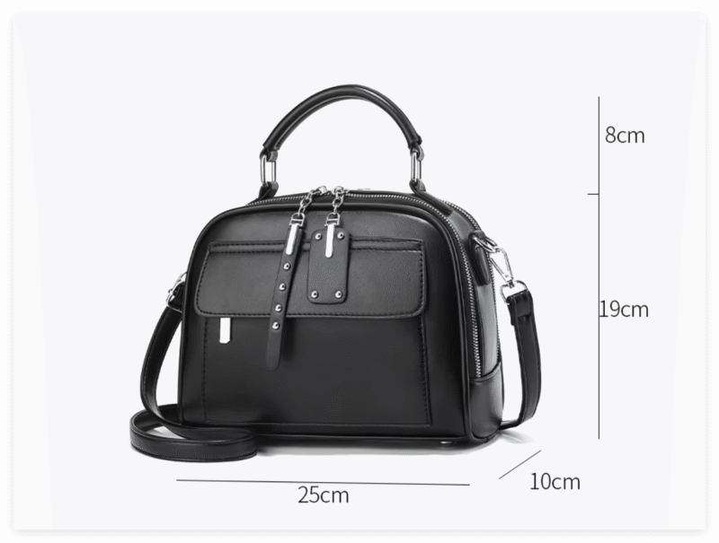 High end ladies' handbag multi-layer large capacity commuting bag(Black) - Image 5