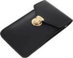 Women's PU Leather Phone Holder With Neck Strap Wallets Touch Screen Bags(black) - Image 2