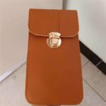 Women's PU Leather Phone Holder With Neck Strap Wallets Touch Screen Bags(Brown ) - Image 2