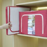 Oxford cloth large capacity fabric storage box storage basket(RED) - Image 2