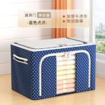 Oxford cloth large capacity fabric box storage basket(Blue) - Image 3