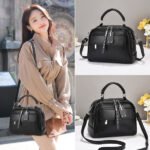 High end ladies' handbag multi-layer large capacity commuting bag(Black) - Image 3