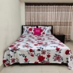 Luxury Twill Cotton Bedsheet – Red rose
