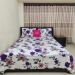 Luxury Twill Cotton Bedsheet – Purple Rose