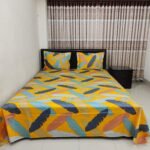 Luxury Twill Cotton Bedsheet – King Size _ Kolapata Yellow