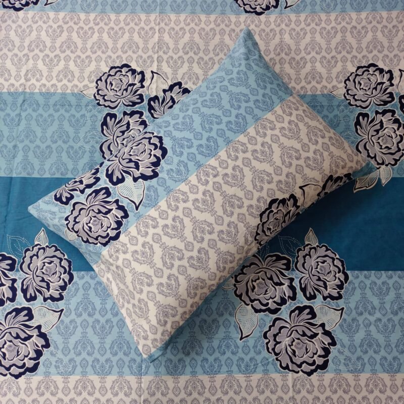 30/30 Count Luxury Exclusive Bedsheet – King Size – 3 Pecs Set – Rose Strip - Image 2