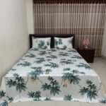 30/30 Count Luxury Exclusive Bedsheet – King Size – 3 Pecs Set – White Leaf