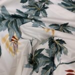 30/30 Count Luxury Exclusive Bedsheet – King Size – 4 Pecs Set – White Leaf - Image 4