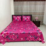 Luxury Twill Cotton Bedsheet – King Size – 3Pecs – Megenta