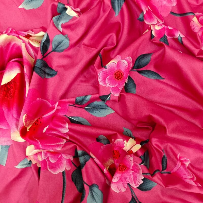 Luxury Twill Cotton Bedsheet – King Size – 3Pecs – Megenta - Image 4