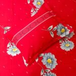 Luxury Twill Cotton Bedsheet – King Size – 3Pecs – Happy Red Megenta - Image 3