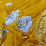 Luxury Twill Cotton Bedsheet – King Size – 3Pecs – Happy Mustered - Image 4