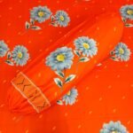 Luxury Twill Cotton Bedsheet – King Size – 3Pecs – Happy Orange - Image 4