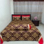 Luxury Twill Cotton Bedsheet – King Size – 3Pecs – Coffee Gold - Image 3