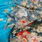 Luxury Twill Cotton Bedsheet – King Size – 3Pecs – Flora Sky - Image 4