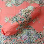 Luxury Twill Cotton Bedsheet – King Size – 3Pecs – Flora Pink Tickle - Image 2