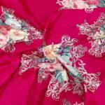 Luxury Twill Cotton Bedsheet – King Size – 3Pecs – Flora Megenta - Image 2