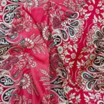 Luxury Twill Cotton Bedsheet – King Size – 3Pecs – Red Nokshi - Image 4