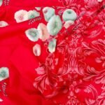 Luxury Twill Cotton Bedsheet – King Size – 3Pecs – Red Snow - Image 3