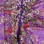 Luxury Twill Cotton Bedsheet – King Size – 3Pecs – Purple Nokshi - Image 4