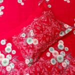 Luxury Twill Cotton Bedsheet – King Size – 3Pecs – Red Snow - Image 2