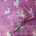 Luxury Twill Cotton Bedsheet – King Size – 3Pecs – Purple Snow - Image 3