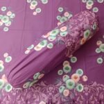 Luxury Twill Cotton Bedsheet – King Size – 3Pecs – Purple Snow - Image 2