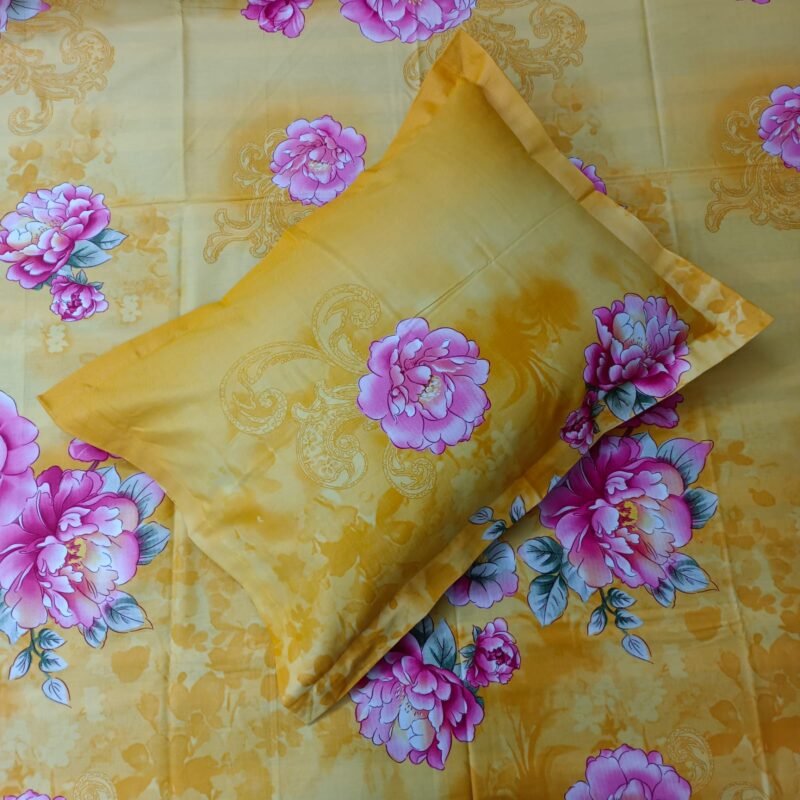 Luxury Twill Cotton Bedsheet – King Size – 3Pecs – Bashonti - Image 3