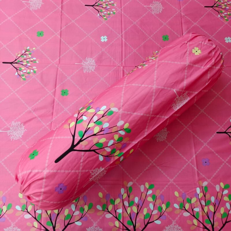 Luxury Twill Cotton Bedsheet – King Size – 3Pecs – Lux Pink - Image 2