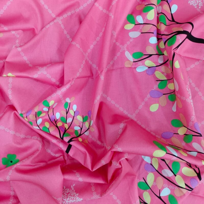 Luxury Twill Cotton Bedsheet – King Size – 3Pecs – Lux Pink - Image 4