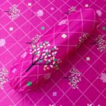 Luxury Twill Cotton Bedsheet – King Size – 3Pecs – Megenta - Image 2