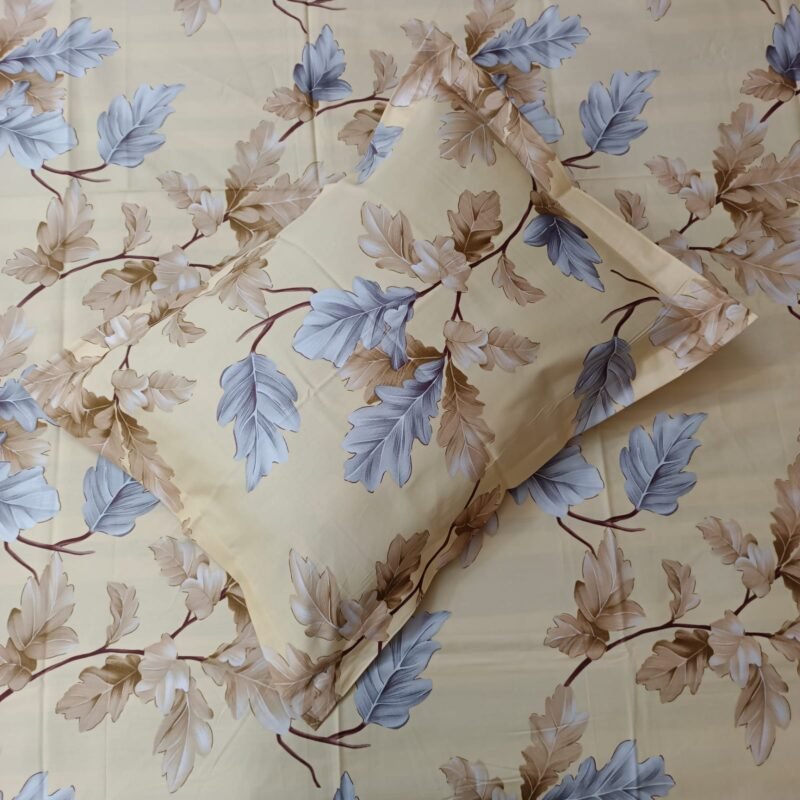 Luxury Twill Cotton Bedsheet – King Size – 3Pecs – Snow Cream - Image 3