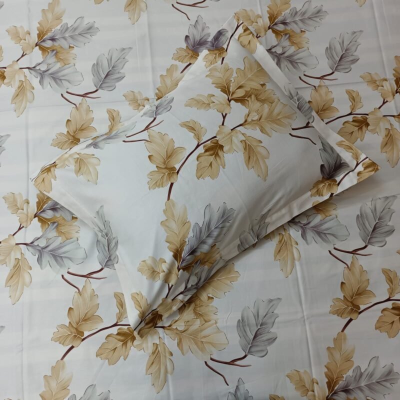 Luxury Twill Cotton Bedsheet – King Size – 3Pecs – Snow White - Image 2