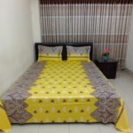 Luxury Twill Cotton Bedsheet – King Size – 3Pecs – Daman Yellow