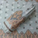 Luxury Twill Cotton Bedsheet – King Size – 3Pecs – Daman Blueash - Image 3