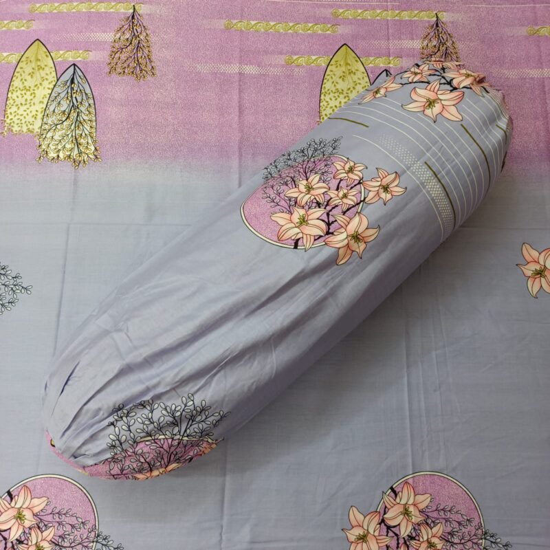 Luxury Twill Cotton Bedsheet – King Size – 3Pecs – Purple Aurora - Image 2