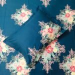 Luxury Twill Cotton Bedsheet – King Size – 3Pecs – Flora Blue - Image 3