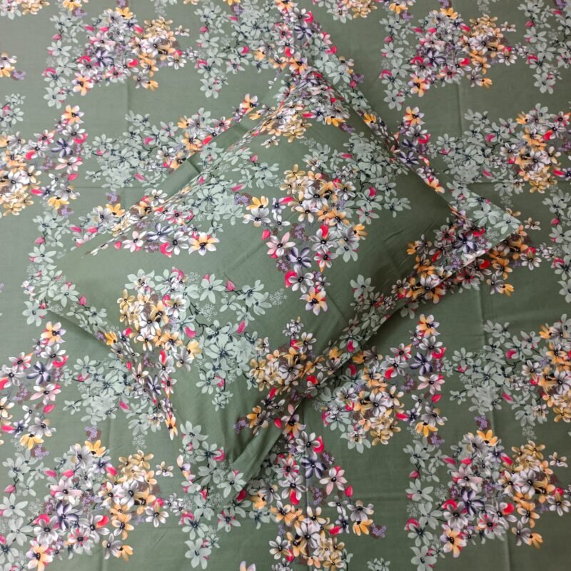Luxury Twill Cotton Bedsheet – King Size – 3Pecs – Sheuli G - Image 3