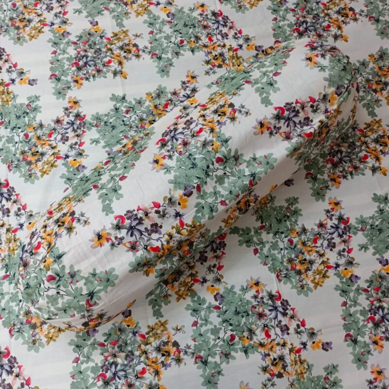 Luxury Twill Cotton Bedsheet – King Size – 3Pecs – Sheuli White - Image 2